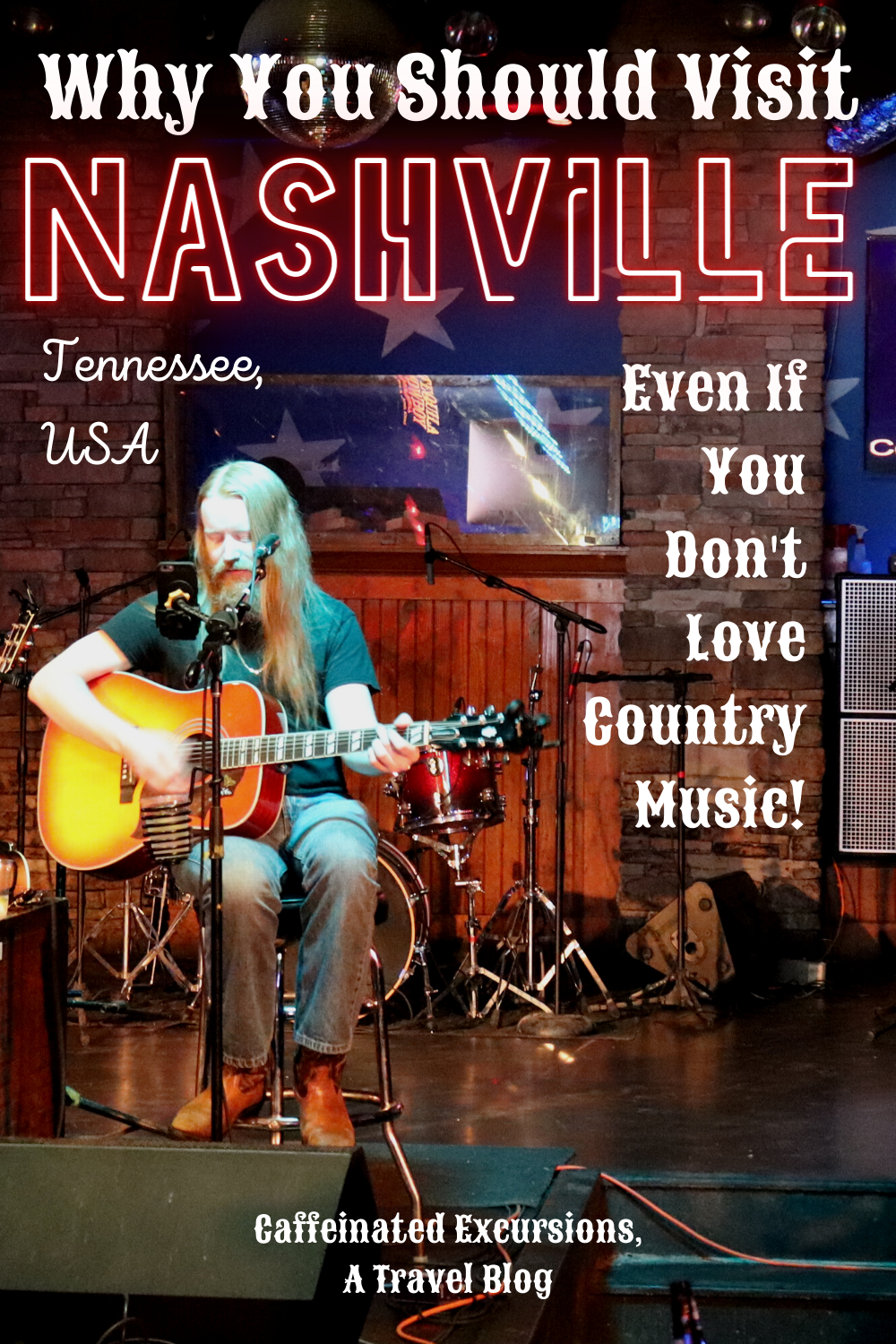 Check out this blog post to learn all about how to spend a weekend in Nashville! Even if you don't love country music, Nashville is so much fun and should absolutely be on your US travel wish list! #nashville #nashvilletn #nashvilletennessee #tennessee #visitnashville #visittennessee #countrymusic #thingstodoinnashville #thingstodointennessee #nashvilletravel #nashvilleguide #travelblog #travelbogger #travelblogging #caffeinatedexcursions #travelusa #usatravel #weekenddestinations