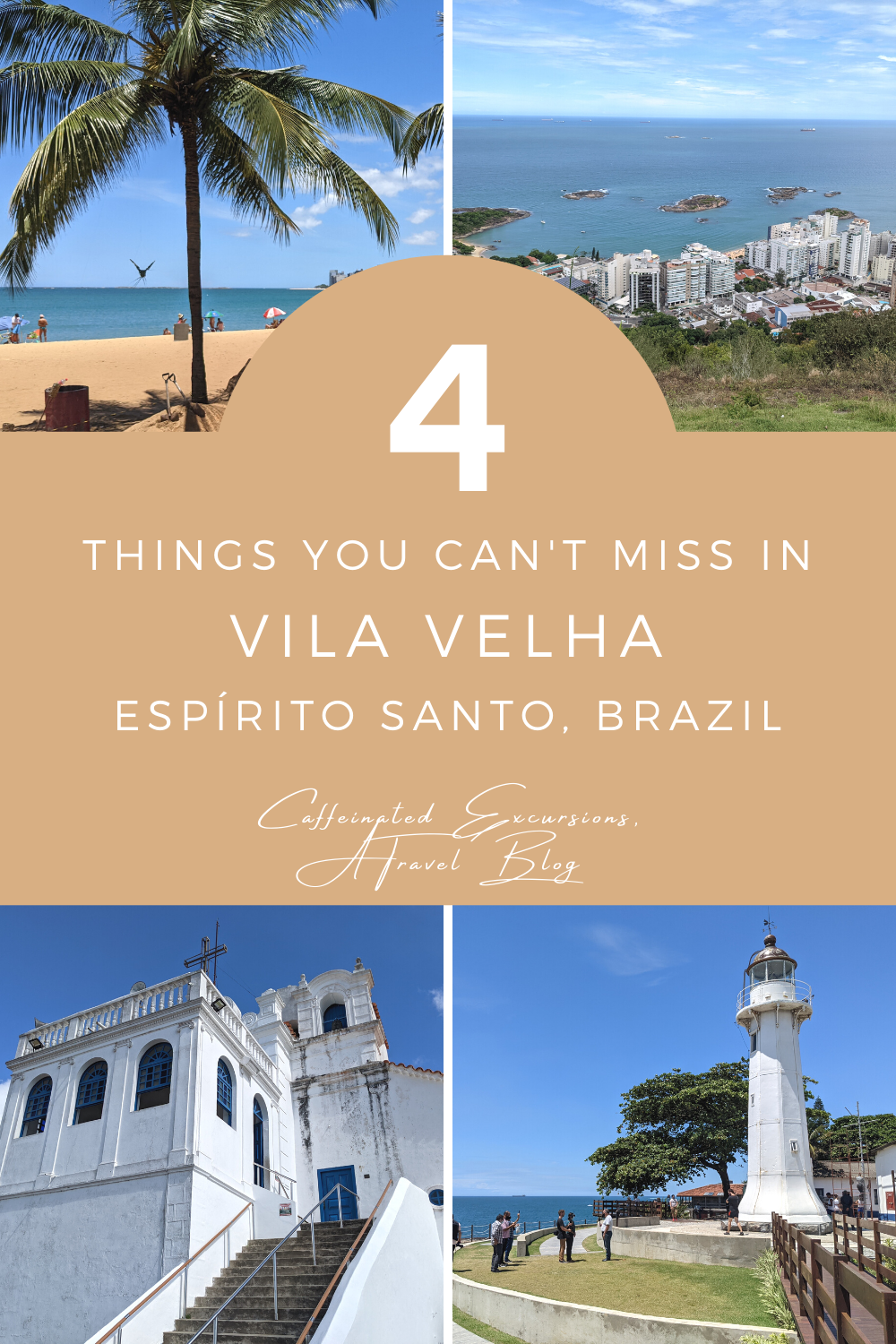 If you're headed to the Greater Vitória metro region in Espírito Santo, be sure to schedule a couple of days to check out Vila Velha! There are four things you won't want to miss here. Check out this blog post to see what they are! #vilavelha #vilavelhaes #vilavelhaespíritosanto #vilavelhaespiritosanto #visitvilavelha #visitespiritosanto #visitespíritosanto #capixaba #turismocapixaba #visitbrazil #visitbrasil #brasil2021 #brazil2021 #caffeinatedexcursions #travelblog #travelblogger #brazil